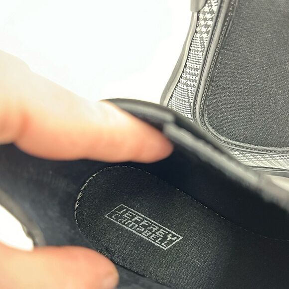 JEFFREY CAMPBELL Platform Lug Houndstooth Chelsea Chunky Heel Boots - Picture 9 of 10